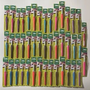Clover Amour Crochet Hook Lot - 44 Pcs Total / Assorted Sizes - Brand New